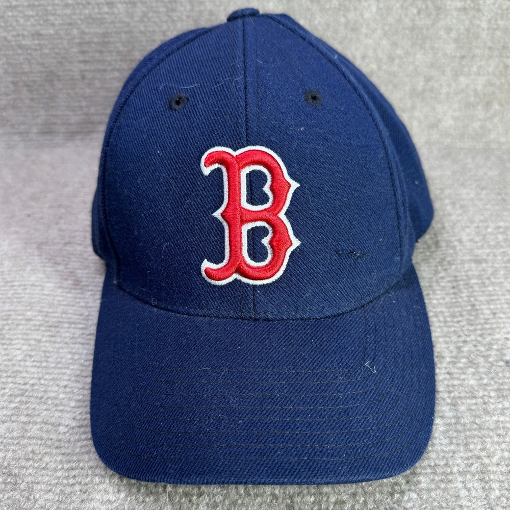 Boston Red Sox Logo Athletic Hat Mens OSFA Navy Blue MLB Baseball Cap